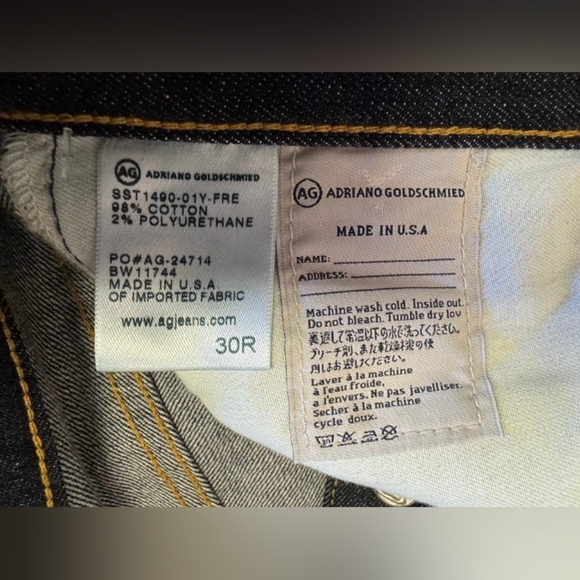 AG Adriano Goldschmied Jeans “The Nikki” Skinny EUC Denim Size 30R - Picture 9 of 9